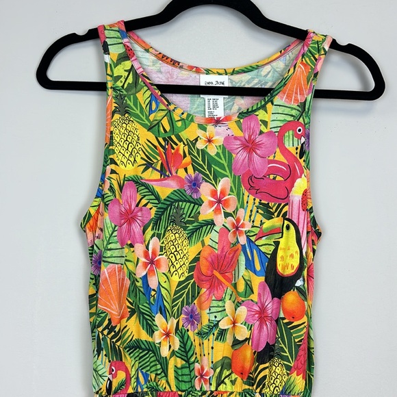 Emma Jayne X H&M Girls Dress Jungle Safari Birds Flowers Fruit Size 12-14 NWT - Picture 2 of 6